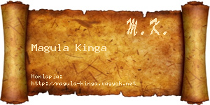 Magula Kinga névjegykártya